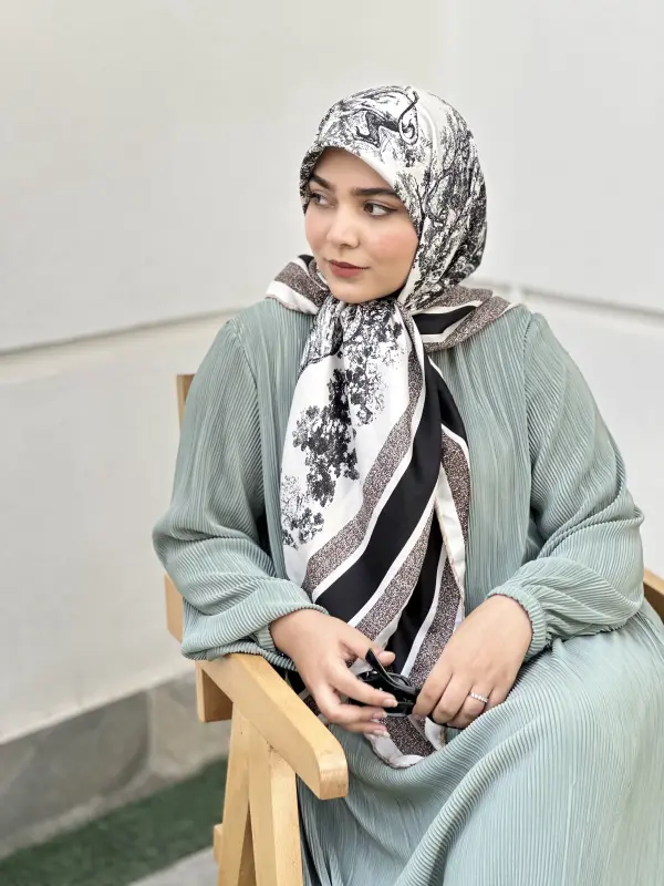 روسری ابریشمی طرح جنگل